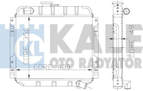 KALE OTO RADYATÖR 102800 - Radiators, Motora dzesēšanas sistēma autodraugiem.lv