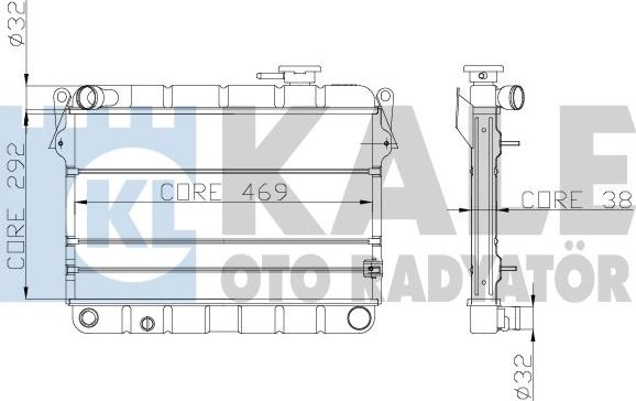 KALE OTO RADYATÖR 102300 - Radiators, Motora dzesēšanas sistēma autodraugiem.lv