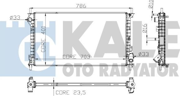 KALE OTO RADYATÖR 180800 - Radiators, Motora dzesēšanas sistēma autodraugiem.lv