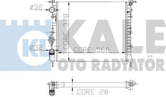 KALE OTO RADYATÖR 181400 - Radiators, Motora dzesēšanas sistēma autodraugiem.lv