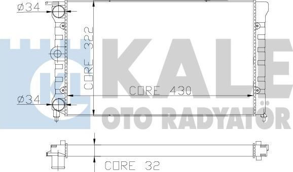 KALE OTO RADYATÖR 139500 - Radiators, Motora dzesēšanas sistēma autodraugiem.lv