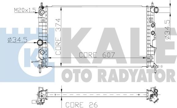 KALE OTO RADYATÖR 136100 - Radiators, Motora dzesēšanas sistēma autodraugiem.lv