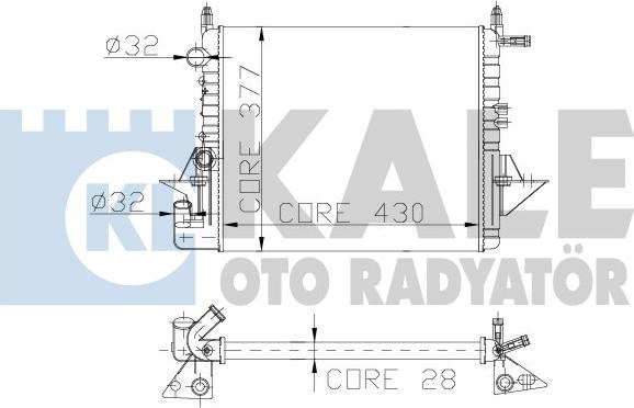 KALE OTO RADYATÖR 130400 - Radiators, Motora dzesēšanas sistēma autodraugiem.lv
