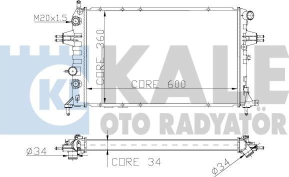 KALE OTO RADYATÖR 138300 - Radiators, Motora dzesēšanas sistēma autodraugiem.lv