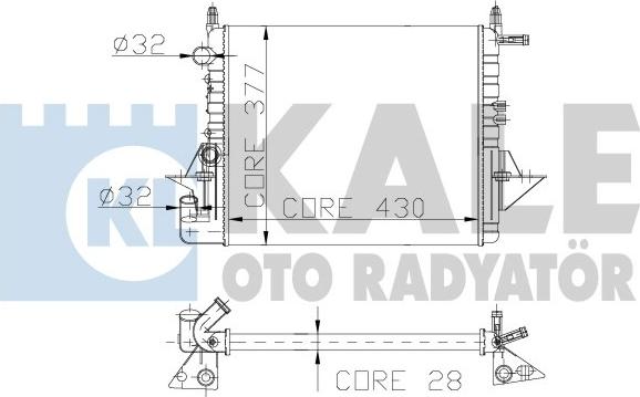 KALE OTO RADYATÖR 137400 - Radiators, Motora dzesēšanas sistēma autodraugiem.lv