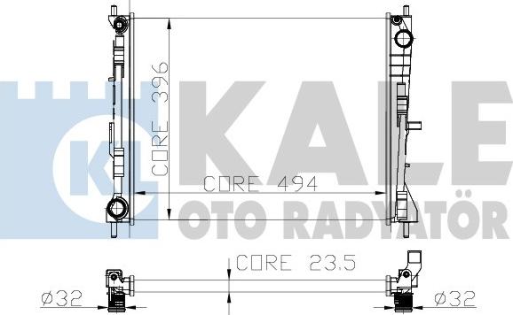 KALE OTO RADYATÖR 128700 - Radiators, Motora dzesēšanas sistēma autodraugiem.lv