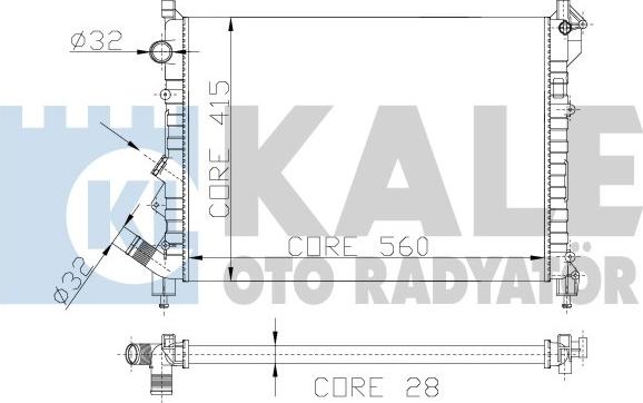 KALE OTO RADYATÖR 127000 - Radiators, Motora dzesēšanas sistēma autodraugiem.lv