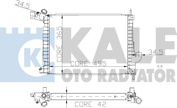 KALE OTO RADYATÖR 179800 - Radiators, Motora dzesēšanas sistēma autodraugiem.lv