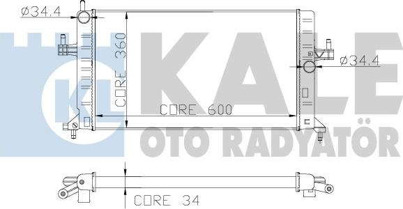 KALE OTO RADYATÖR 179700 - Radiators, Motora dzesēšanas sistēma autodraugiem.lv