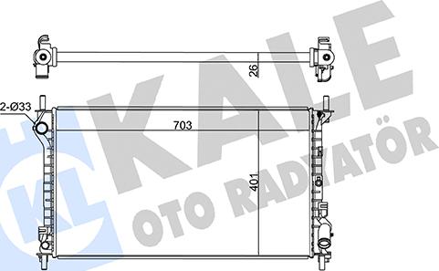KALE OTO RADYATÖR 174100 - Radiators, Motora dzesēšanas sistēma autodraugiem.lv