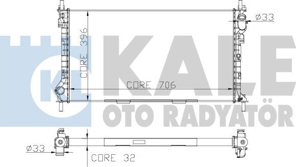 KALE OTO RADYATÖR 174799 - Radiators, Motora dzesēšanas sistēma autodraugiem.lv