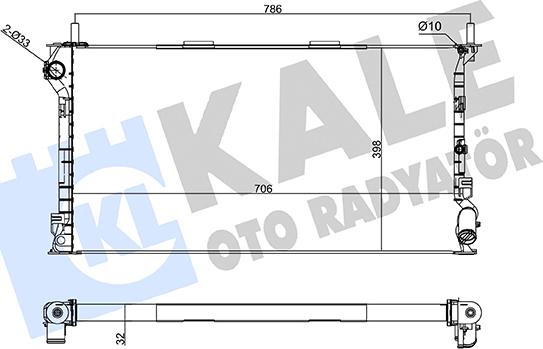 KALE OTO RADYATÖR 174700 - Radiators, Motora dzesēšanas sistēma autodraugiem.lv