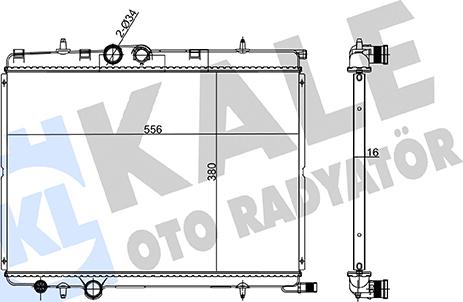 KALE OTO RADYATÖR 172400 - Radiators, Motora dzesēšanas sistēma autodraugiem.lv