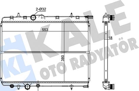 KALE OTO RADYATÖR 172700 - Radiators, Motora dzesēšanas sistēma autodraugiem.lv