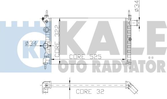 KALE OTO RADYATÖR 177300 - Radiators, Motora dzesēšanas sistēma autodraugiem.lv