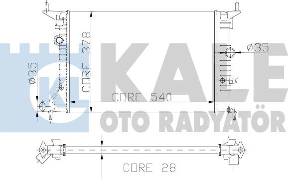 KALE OTO RADYATÖR 177200 - Radiators, Motora dzesēšanas sistēma autodraugiem.lv