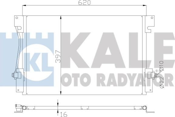 KALE OTO RADYATÖR 394100 - Kondensators, Gaisa kond. sistēma autodraugiem.lv