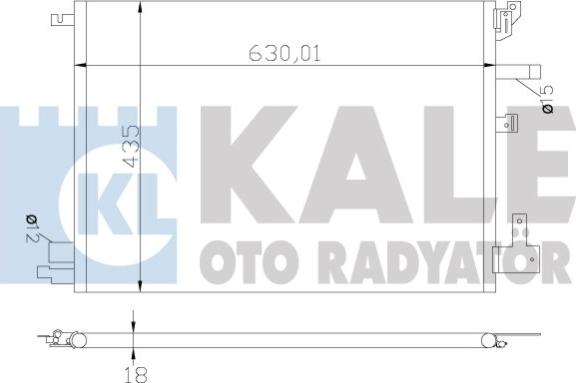 KALE OTO RADYATÖR 394200 - Kondensators, Gaisa kond. sistēma autodraugiem.lv