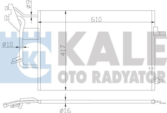 KALE OTO RADYATÖR 390800 - Kondensators, Gaisa kond. sistēma autodraugiem.lv