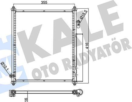 KALE OTO RADYATÖR 391900 - Kondensators, Gaisa kond. sistēma autodraugiem.lv
