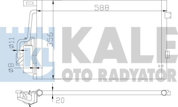 KALE OTO RADYATÖR 393700 - Kondensators, Gaisa kond. sistēma autodraugiem.lv