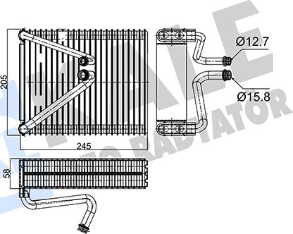 KALE OTO RADYATÖR 349990 - Iztvaikotājs, Gaisa kondicionēšanas sistēma autodraugiem.lv