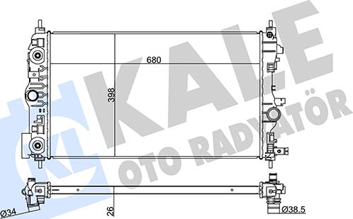 KALE OTO RADYATÖR 349300 - Radiators, Motora dzesēšanas sistēma autodraugiem.lv