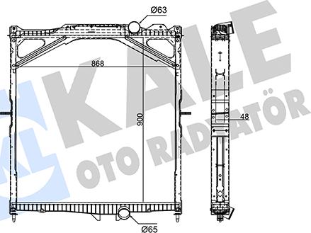 KALE OTO RADYATÖR 349285 - Radiators, Motora dzesēšanas sistēma autodraugiem.lv