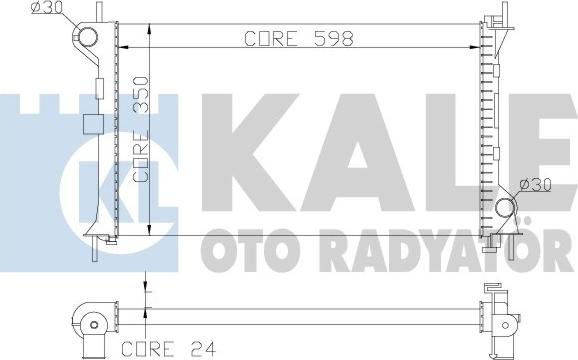 KALE OTO RADYATÖR 344165 - Radiators, Motora dzesēšanas sistēma autodraugiem.lv