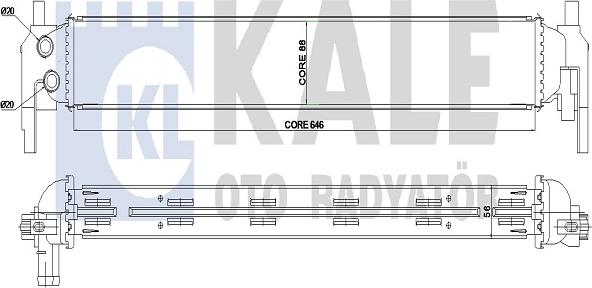 KALE OTO RADYATÖR 344780 - Zemas temperatūras dzesētājs, Starpdzesētājs autodraugiem.lv