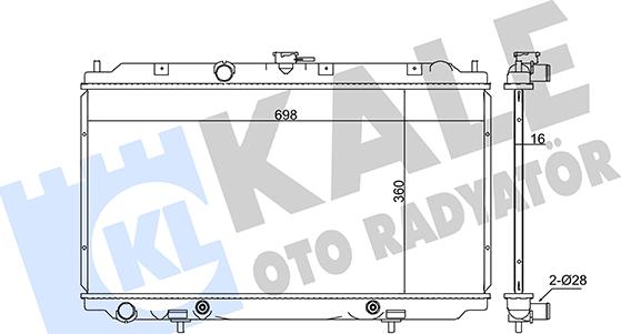 KALE OTO RADYATÖR 345995 - Radiators, Motora dzesēšanas sistēma autodraugiem.lv