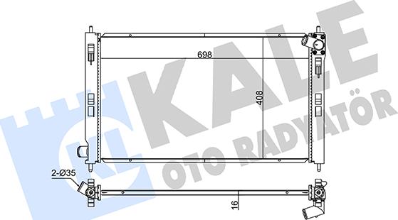 KALE OTO RADYATÖR 345990 - Radiators, Motora dzesēšanas sistēma autodraugiem.lv