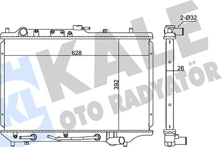 KALE OTO RADYATÖR 345960 - Radiators, Motora dzesēšanas sistēma autodraugiem.lv