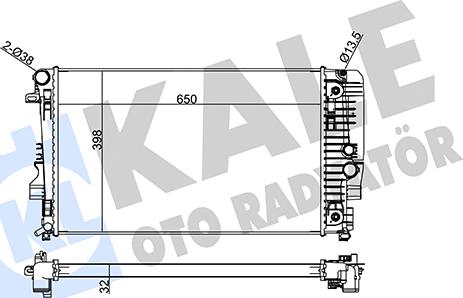 KALE OTO RADYATÖR 345980 - Radiators, Motora dzesēšanas sistēma autodraugiem.lv
