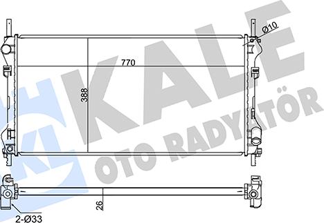 KALE OTO RADYATÖR 345920 - Radiators, Motora dzesēšanas sistēma autodraugiem.lv