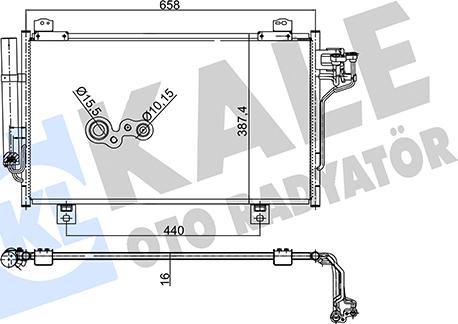 KALE OTO RADYATÖR 345505 - Kondensators, Gaisa kond. sistēma autodraugiem.lv