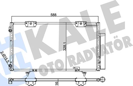 KALE OTO RADYATÖR 345580 - Kondensators, Gaisa kond. sistēma autodraugiem.lv