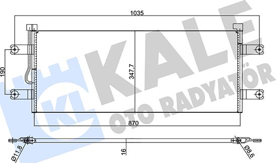 KALE OTO RADYATÖR 345530 - Kondensators, Gaisa kond. sistēma autodraugiem.lv