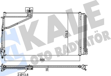 KALE OTO RADYATÖR 345525 - Kondensators, Gaisa kond. sistēma autodraugiem.lv