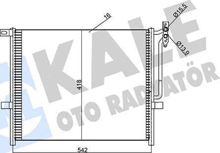 KALE OTO RADYATÖR 345625 - Kondensators, Gaisa kond. sistēma autodraugiem.lv