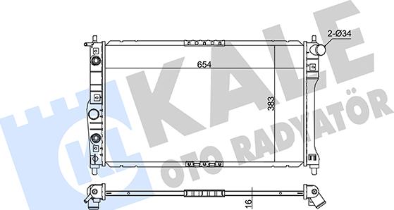 KALE OTO RADYATÖR 345880 - Radiators, Motora dzesēšanas sistēma autodraugiem.lv