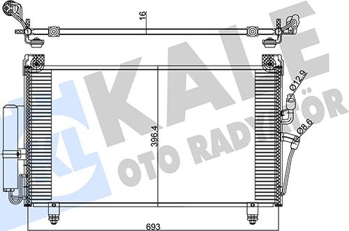 KALE OTO RADYATÖR 345255 - Kondensators, Gaisa kond. sistēma autodraugiem.lv