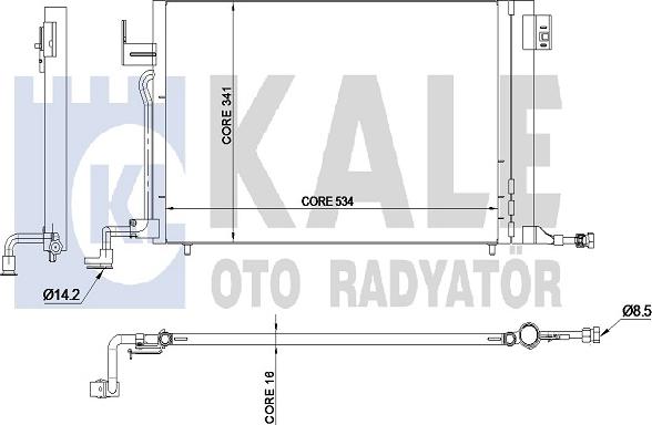 KALE OTO RADYATÖR 345215 - Kondensators, Gaisa kond. sistēma autodraugiem.lv