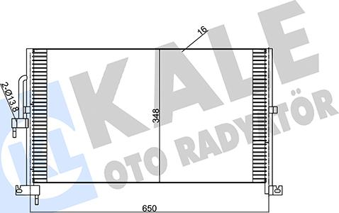 KALE OTO RADYATÖR 345740 - Kondensators, Gaisa kond. sistēma autodraugiem.lv