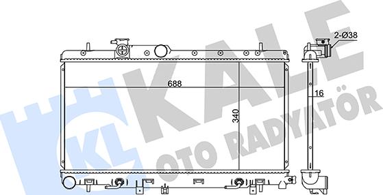 KALE OTO RADYATÖR 346020 - Radiators, Motora dzesēšanas sistēma autodraugiem.lv