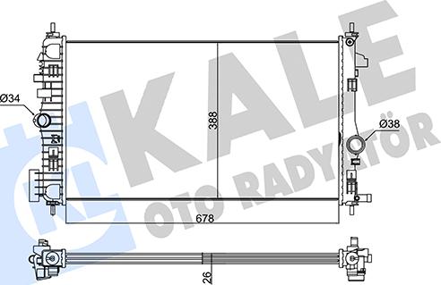 KALE OTO RADYATÖR 346180 - Radiators, Motora dzesēšanas sistēma autodraugiem.lv