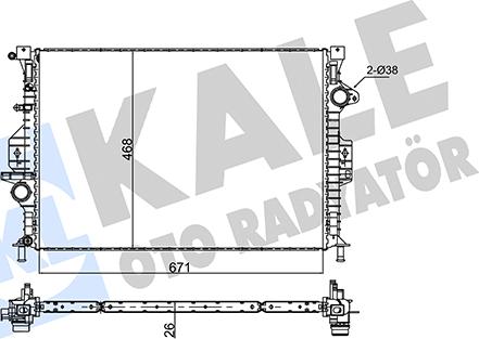 KALE OTO RADYATÖR 346120 - Radiators, Motora dzesēšanas sistēma autodraugiem.lv