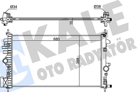 KALE OTO RADYATÖR 346175 - Radiators, Motora dzesēšanas sistēma autodraugiem.lv