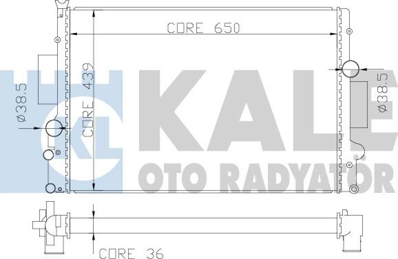 KALE OTO RADYATÖR 341985 - Radiators, Motora dzesēšanas sistēma autodraugiem.lv