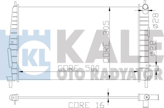 KALE OTO RADYATÖR 341920 - Radiators, Motora dzesēšanas sistēma autodraugiem.lv